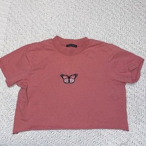 Brandy Melville Butterfly Crop Top
